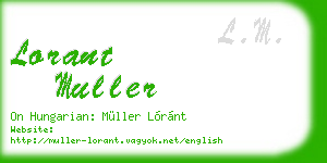 lorant muller business card